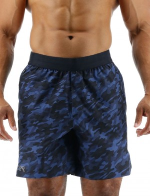 Navy Camo Tyr Hydrosphere™ Unlined 7 Unbroken Men's Shorts | US-TMUR39872