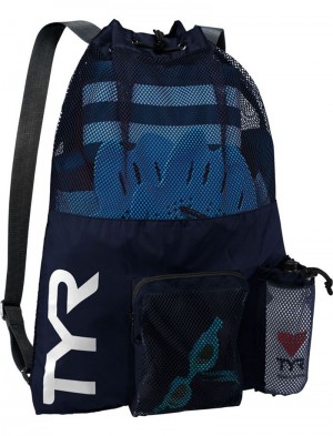 Navy Tyr 40l Big Mesh Mummy Men's Backpack | US-IMJP72916