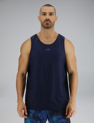 Navy Tyr Airtec™ Men's Tanks | US-BZXO47521