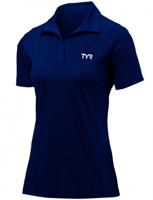 Navy Tyr Alliance Plus Alliance Tech Women's Polo Shirt | US-ASJG86419