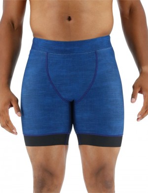 Navy Tyr Durafast Elite® Workout Jammer Sandblasted Men's Swimsuit | US-JWYA05174