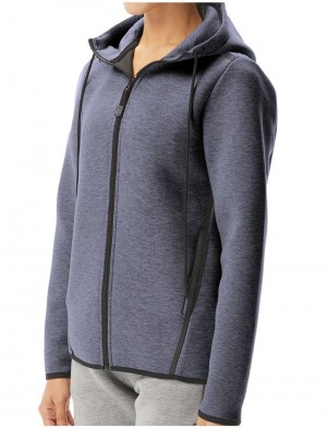 Navy Tyr Elite Team Full Zip Women's Hoodie | US-OLJY93807