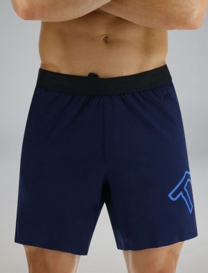 Navy Tyr Hydrosphere™ Unlined 7 Unbroken Big Logo Men's Shorts | US-VLYO50874