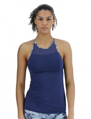 Navy Tyr Tessa Women's Tanks | US-JOEC01927