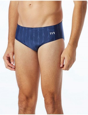 Navy Tyr U12 Compliant Fusion 2 Men's Swimsuit | US-WFEV79316