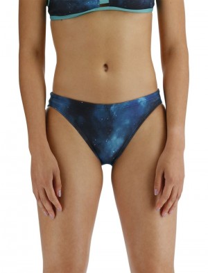 Navy / Turquoise Tyr Durafast Elite® Classic Full Coverage Women's Bikini Bottom | US-KQGM85346