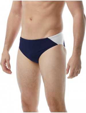 Navy / White Tyr Durafast Elite® Blade Splice Hexa Men's Swimsuit | US-FAOP89736