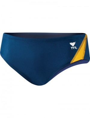 Navy / Yellow Tyr Tyreco™ Alliance Splice Men's Swimsuit | US-LYOA46091