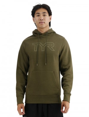 Olive Tyr Ultrasoft Big Logo Tech Men's Hoodie | US-HPGN53947