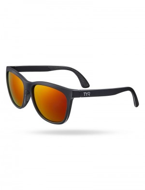 Orange / Black Tyr Carolita Hts Polarized Men's Sunglasses | US-GABJ07482