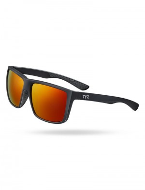 Orange / Black Tyr Ventura Hts Polarized Men's Sunglasses | US-LDCU32691