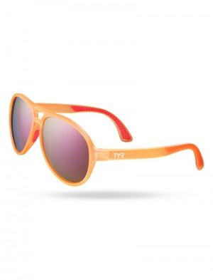 Orange / Red Tyr Goldenwest Aviator Hts Polarized Women's Sunglasses | US-LFVB83024