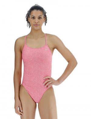 Pink Tyr Durafast One® Trinityfit Lapped Women's Swimsuit | US-VOTC53412