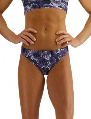 Purple Multicolor Tyr Lula Classic Polyhedron Women's Bikini Bottom | US-QTDE87956