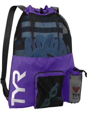 Purple Tyr 40l Big Mesh Mummy Men's Backpack | US-BFMK39817