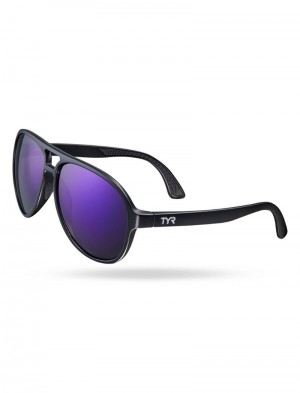 Purple / Black Tyr Goldenwest Xl Aviator Hts Polarized Women's Sunglasses | US-RNZT08751