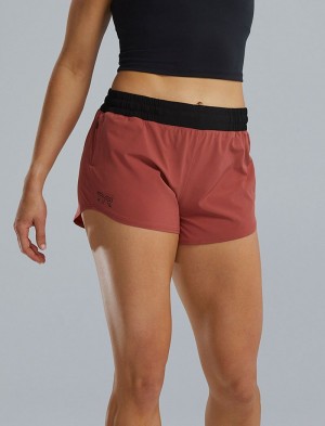 Red Brown Tyr Hydrosphere™ Pace Women's Running Shorts | US-KCBJ85017