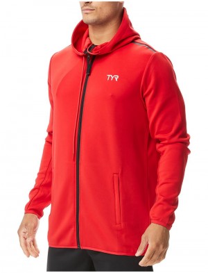 Red Tyr Alliance Podium Full Zip Men's Hoodie | US-RHVU09384