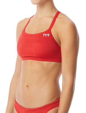 Red Tyr Durafast One® Diamondfit Top Women's Swim Bra | US-SYRL94653