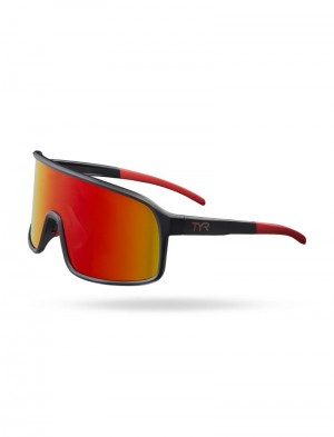 Red / Black Tyr Viejo Hts Men's Sunglasses | US-KSJL81243