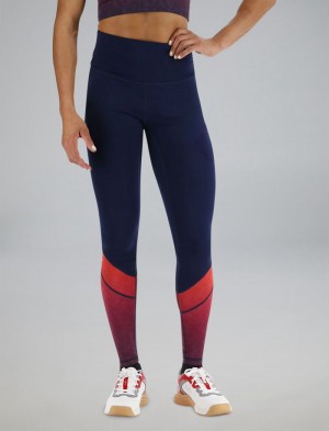 Red / Navy Tyr Base Kinetic™ High-rise 28 Women's Leggings | US-BMLV76459