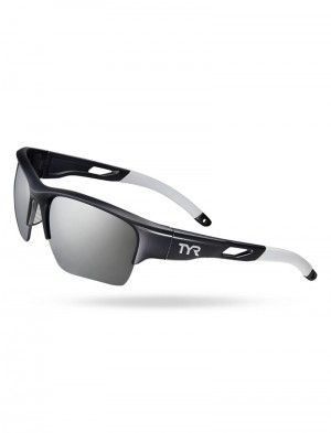 Silver / Black / White Tyr Vatcher Hts Polarized Women's Sunglasses | US-TQSA12849