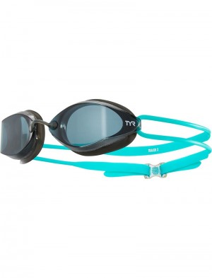 Turquoise / Black Tyr Nano Tracer-x Racing Men's Goggles | US-QCJY93215