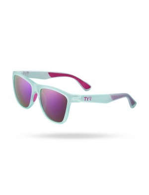 Turquoise / Purple Tyr Raya Hts Polarized Men's Sunglasses | US-MNKH01269