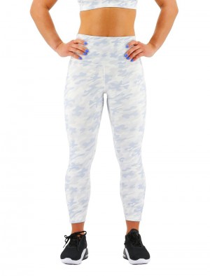 White Camo Tyr Base Kinetic™ High-rise 21 Women's Leggings | US-YKED48302