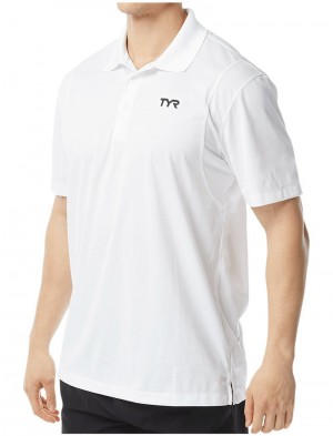 White Tyr Alliance Tech Men's Polo Shirt | US-VQRI89627