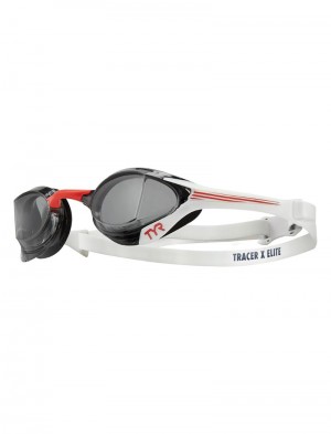 White / Black Tyr Adult Tracer-x Elite Racing Women's Goggles | US-ONVT42031