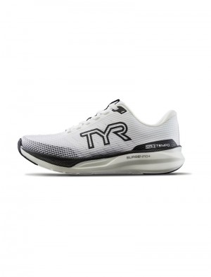 White / Black Tyr Sr-1 Tempo Runner Men's Running Shoes | US-WCFE37540