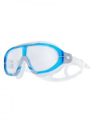 White / Blue Tyr Adult Orion Swim Mask Men's Goggles | US-UMPV67590