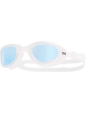 White / Blue Tyr Adult Special Ops 2.0 Non-mirrored Men's Goggles | US-QECV26513