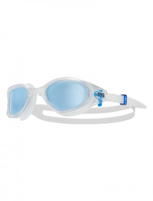 White / Blue Tyr Adult Special Ops 3.0 Polarized Non-mirrored Men's Goggles | US-XFDC17329