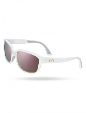 White / Pink Tyr Mora Kai Hts Polarized Women's Sunglasses | US-UYBR91857