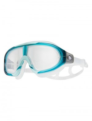 White / Turquoise Tyr Adult Orion Swim Mask Women's Goggles | US-RAPW12935