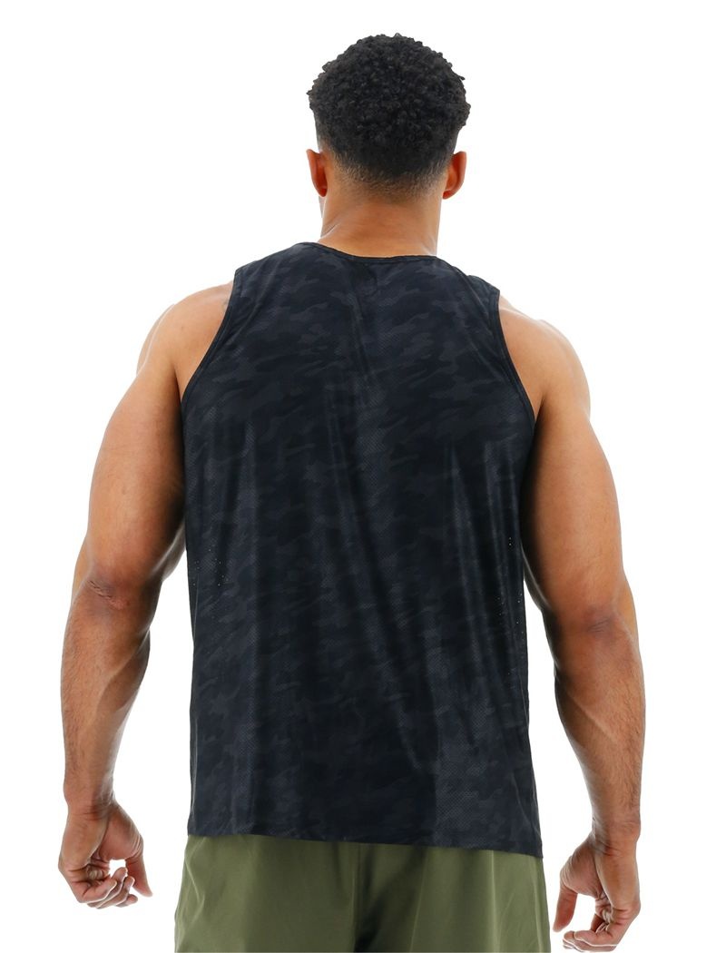 Black Camo Tyr Airtec™ Men's Tanks | US-EWUP40751