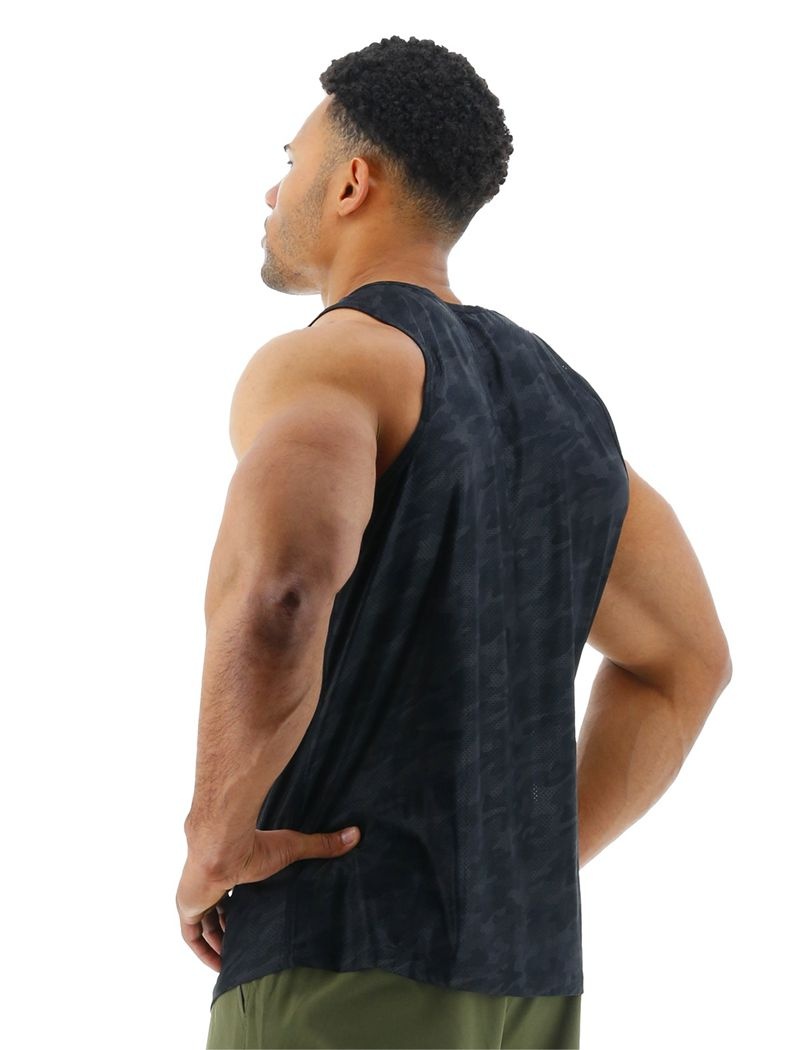 Black Camo Tyr Airtec™ Men's Tanks | US-EWUP40751