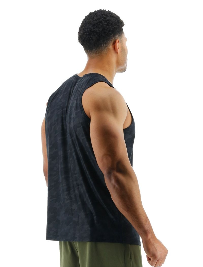 Black Camo Tyr Airtec™ Men's Tanks | US-EWUP40751