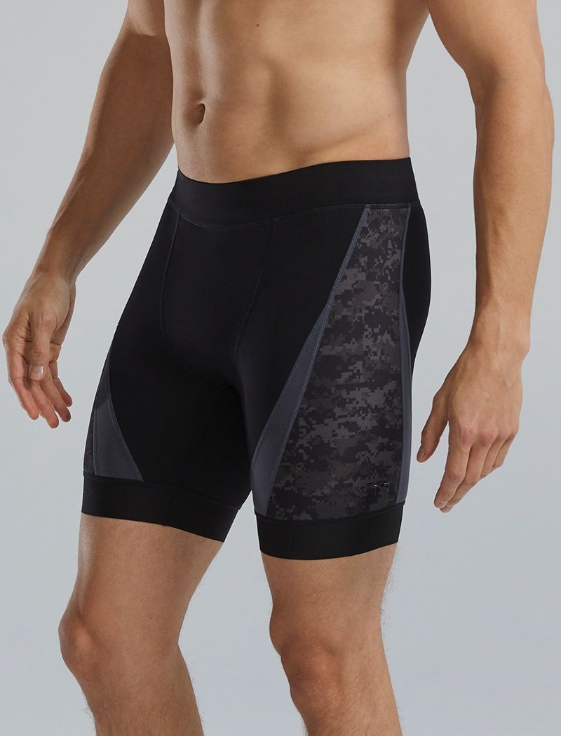 Black Camo Tyr Durafast Elite® Alliance Splice 6.5 Jammer Men's Shorts | US-SINU91475