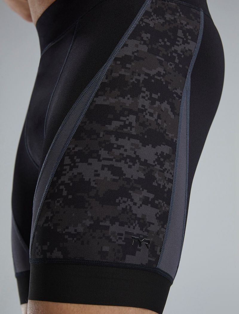 Black Camo Tyr Durafast Elite® Alliance Splice 6.5 Jammer Men's Shorts | US-SINU91475