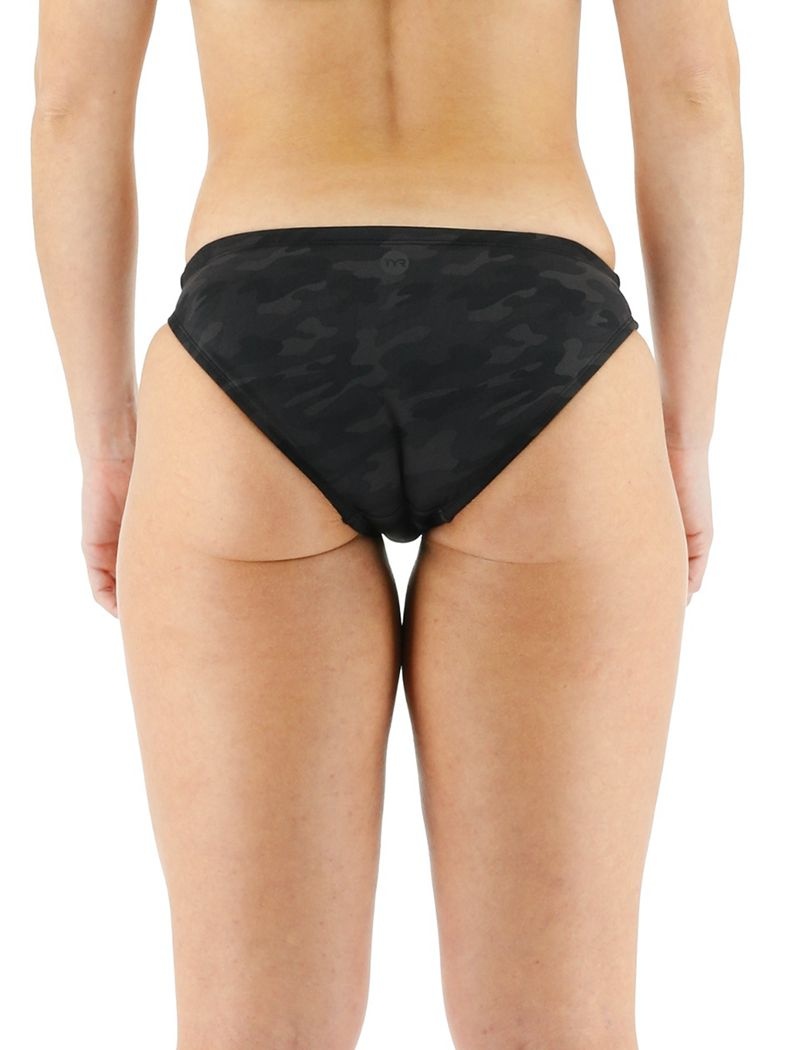 Black Camo Tyr Durafast Elite® Classic Women's Bikini Bottom | US-BWOU71902