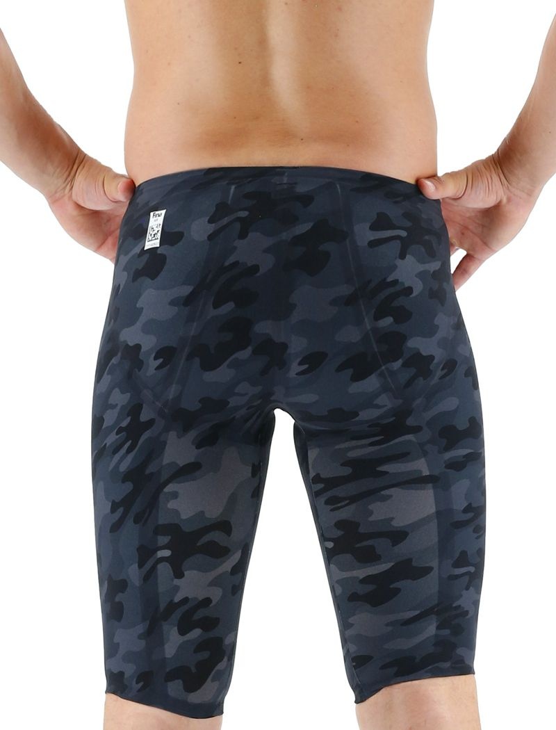 Black Camo Tyr Venzo™ High-waist Jammer Camo Men's Swimsuit | US-EIXW56013