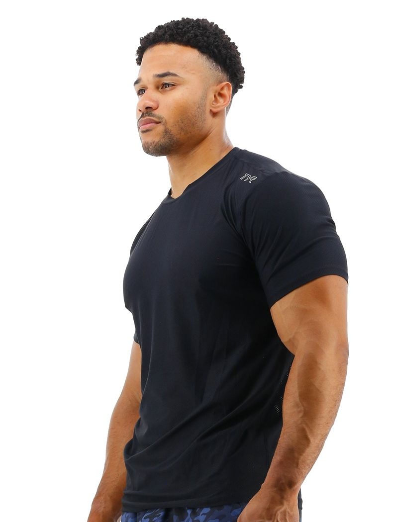 Black Tyr Airtec™ Men's T-Shirt | US-TASI17389