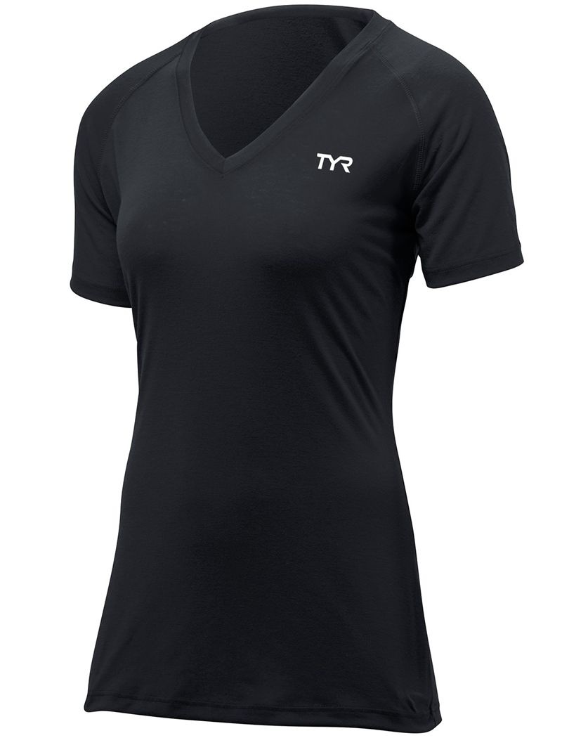 Black Tyr Alliance Tech Women's T-Shirt | US-CTZH21475