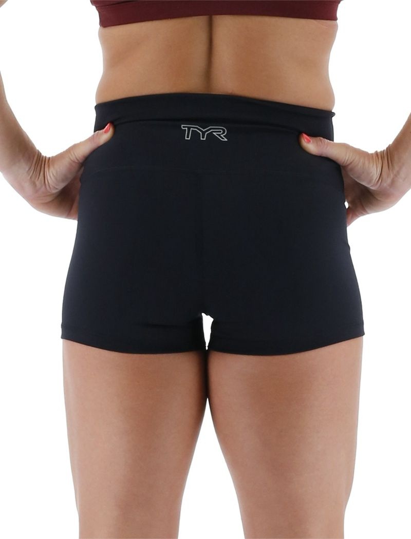 Black Tyr Base Kinetic™ 2 High-rise Women's Shorts | US-IRMS97364