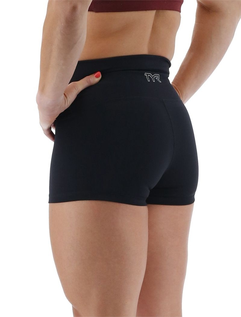 Black Tyr Base Kinetic™ 2 High-rise Women's Shorts | US-IRMS97364