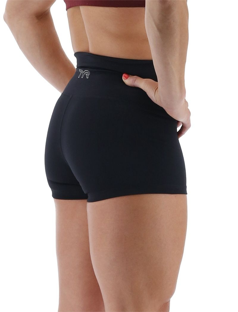 Black Tyr Base Kinetic™ 2 High-rise Women's Shorts | US-IRMS97364