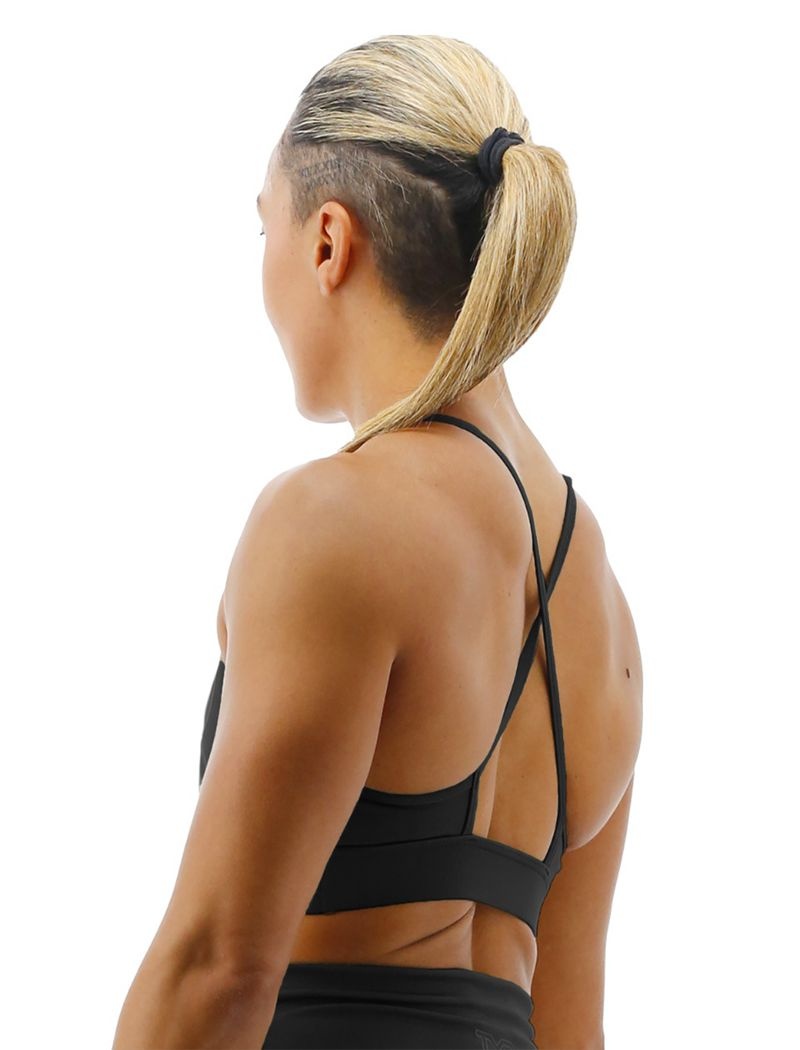 Black Tyr Base Kinetic™ High Neck Big Logo Women's Sports Bra | US-QJRH57124